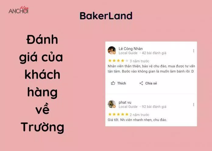 Đánh giá của học viên về BakerLand (Ảnh: BlogAnChoi)