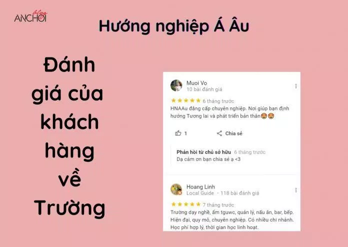 Đánh giá của học viên về hướng nghiệp Á Âu (Ảnh: BlogAnChoi)