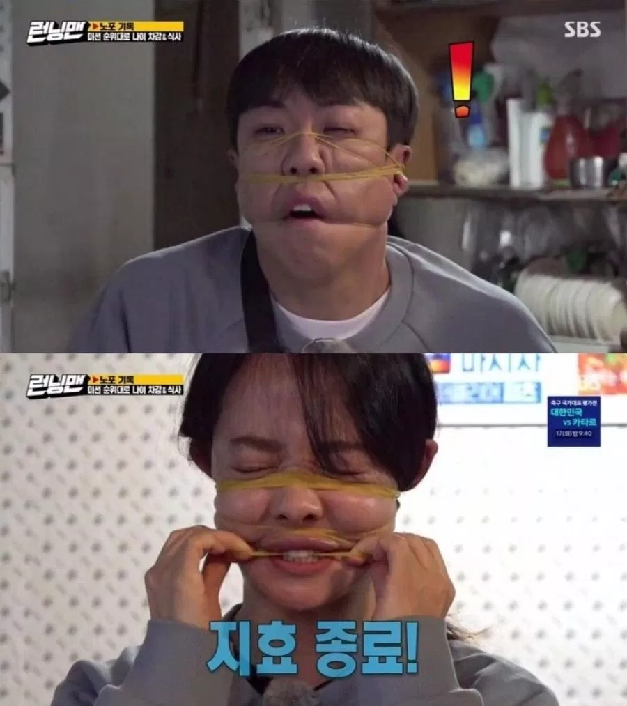 Các thành viên phải buộc các sợi dây thun lên mặt . (Ảnh : Internet). Các thành viên phải buộc các sợi dây thun lên mặt . (Ảnh : Internet).