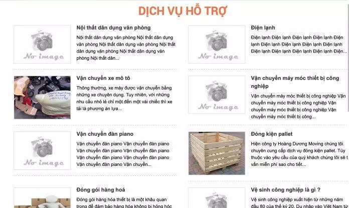 Dịch vụ của Công Ty Vận Tải Dịch Vụ Chuyển Nhà Hoàng Dương (Ảnh BlogAnChoi)