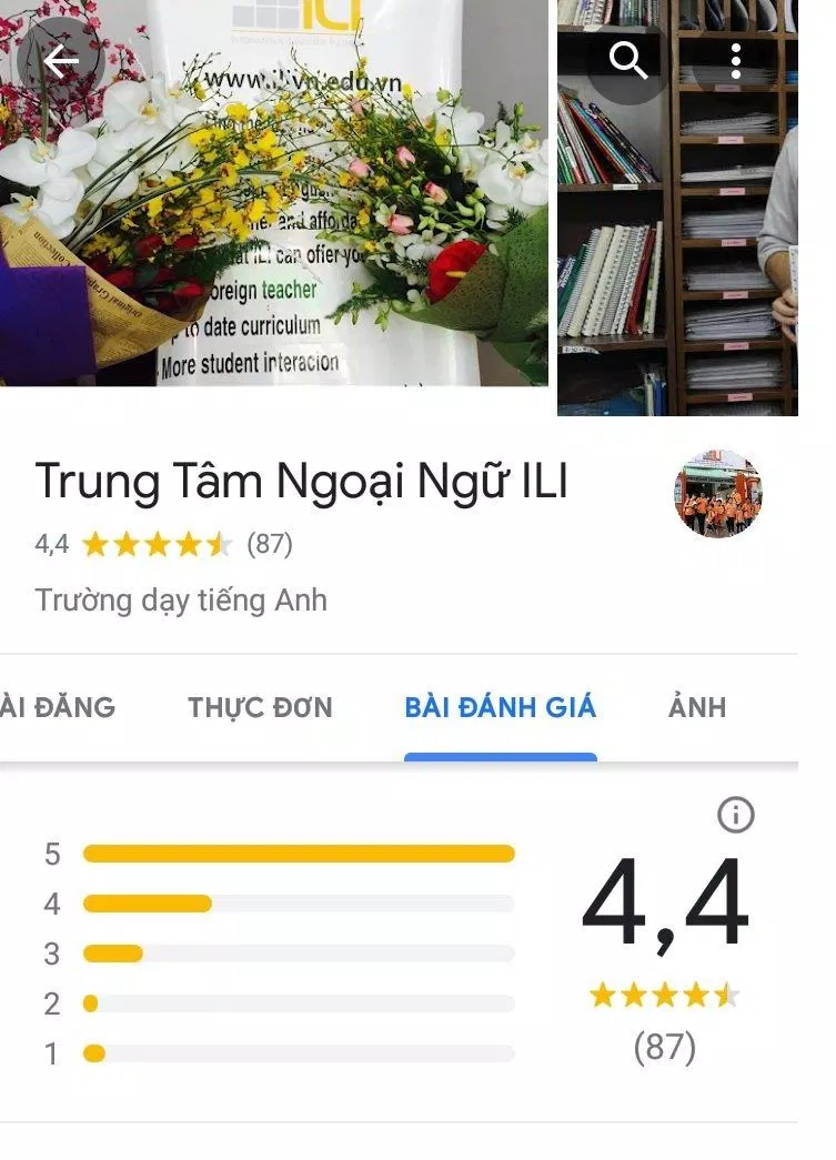 Đánh giá trên Google (ảnh: BlogAnChoi)