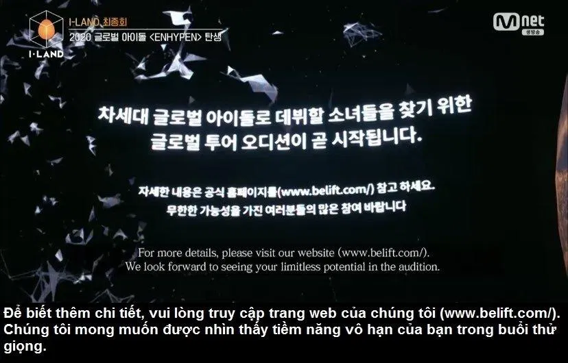 Lời hứa hẹn về mùa 2 của I-Land của chương trình (Ảnh: Internet)