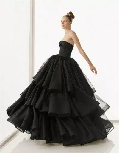 Hình ảnh váy cưới đẹp màu đen (Ảnh: Internet)