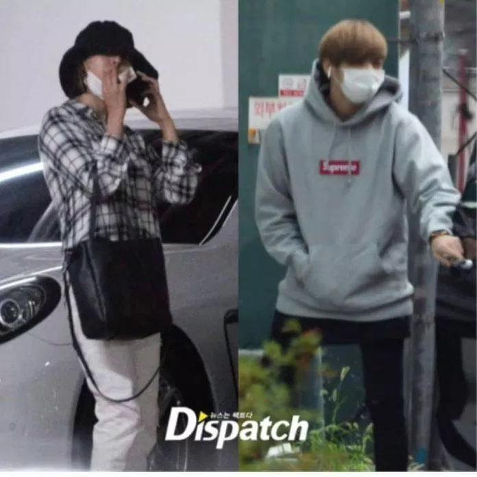 Hình ảnh Jihyo và Kang Daniel do Dispatch bắt gặp (ảnh: Internet)