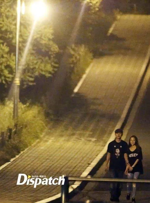 Hình ảnh Goo Hara và Junhyung do Dispatch bắt gặp (ảnh: Internet)