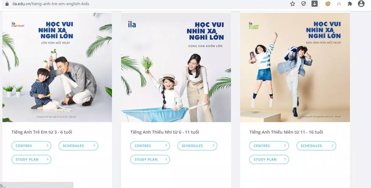 Khóa học dành cho trẻ em tại trung tâm Anh ngữ ILA (ảnh: BlogAnChoi)