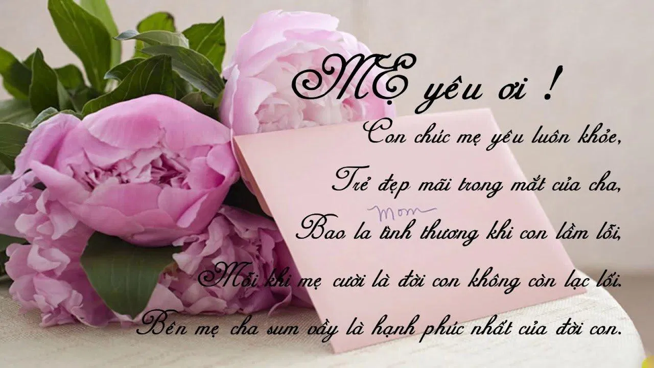 Lời chúc dành cho mẹ yêu (Nguồn: Internet)