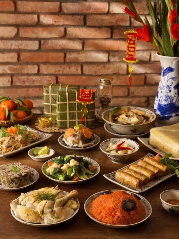 Mâm cơm truyền thống ngày Tết của người Việt (Ảnh: Internet)