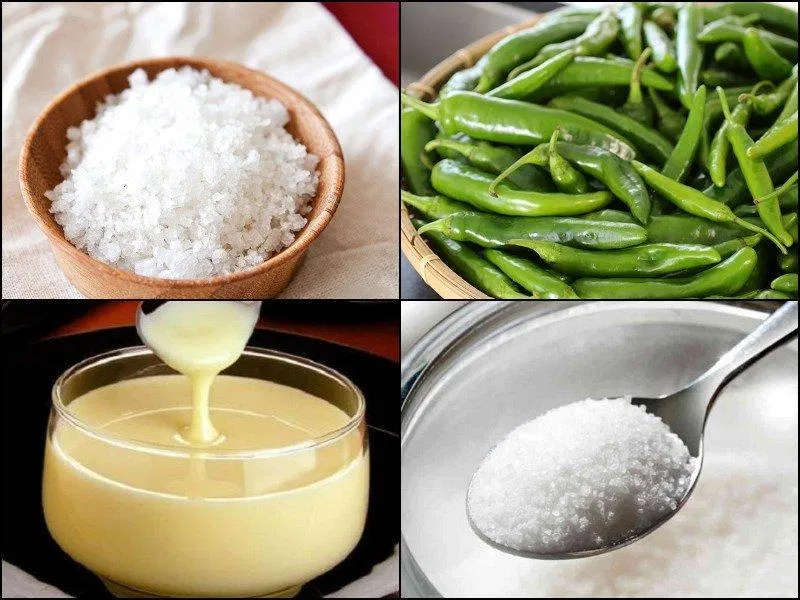 Nguyên liệu để làm món muối ớt xanh thơm ngon (Nguồn: Internet)