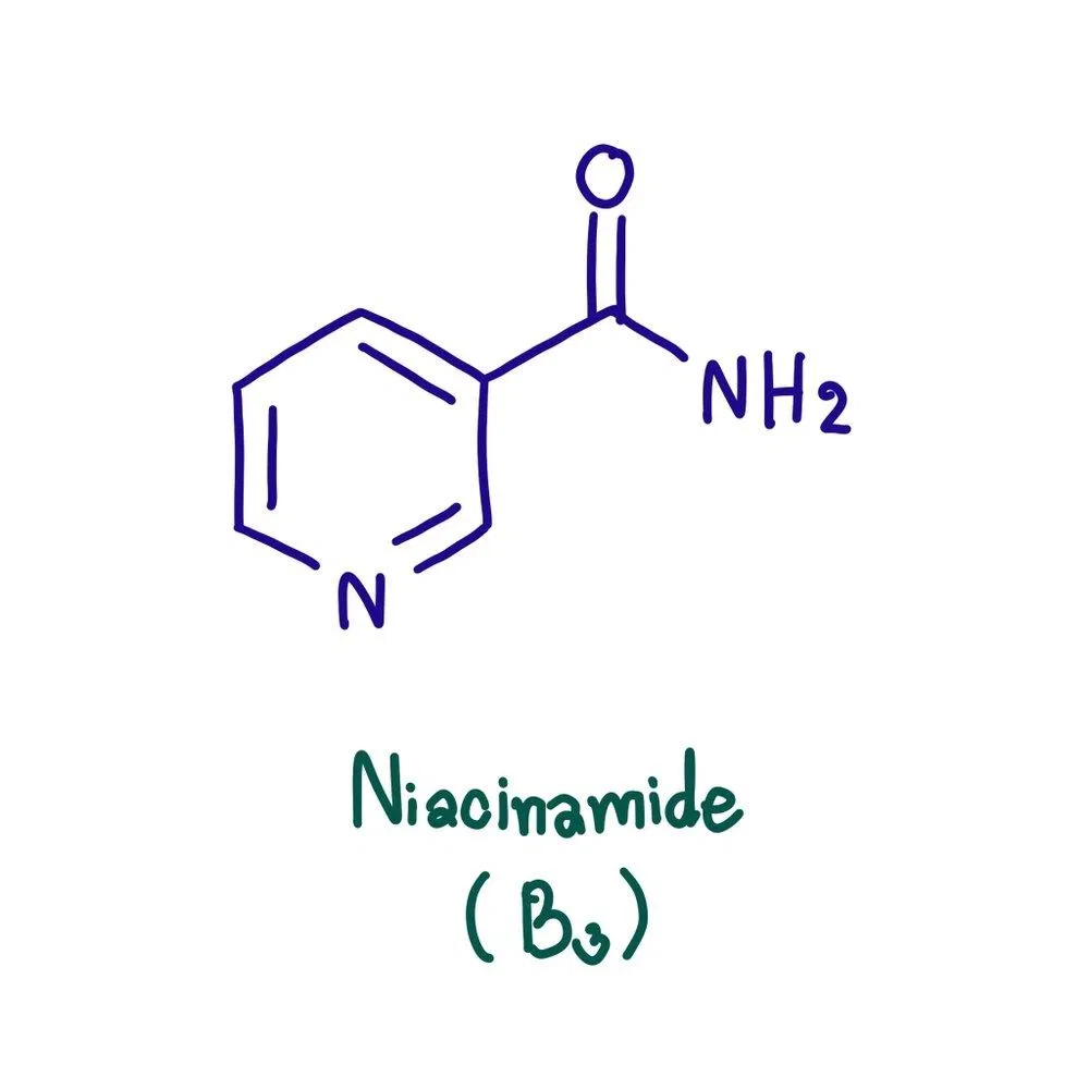 Công thức hóa học của Niacinamide. (Nguồn: Internet).