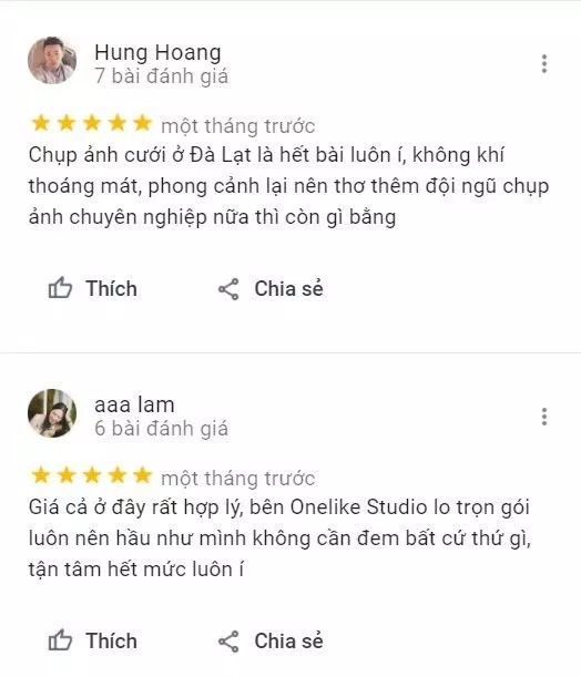 Review OneLike Studio (Ảnh BlogAnChoi)