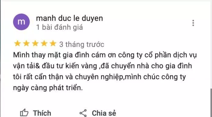 Review Dịch vụ chuyển nhà Kiến Vàng (Ảnh BlogAnChoi)