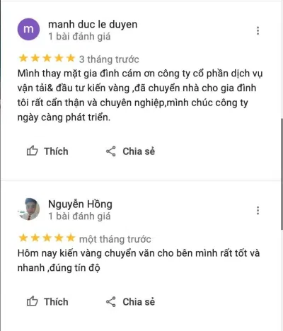 Review Dịch vụ chuyển nhà Kiến Vàng (Ảnh BlogAnChoi)