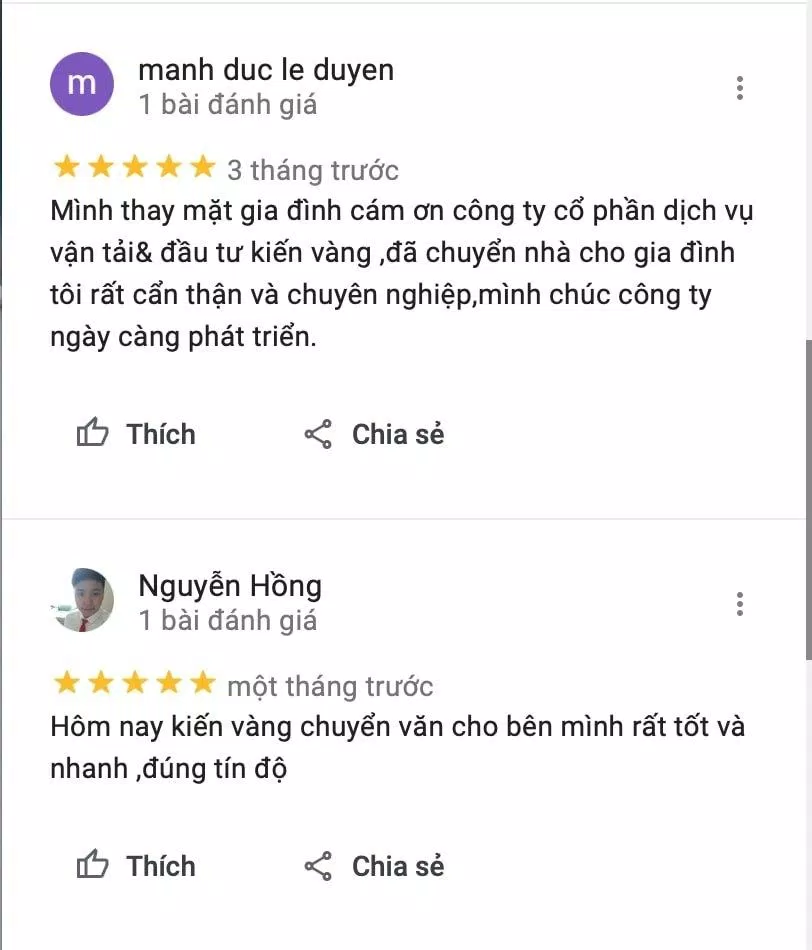 Review Dịch vụ chuyển nhà Kiến Vàng (Ảnh BlogAnChoi)