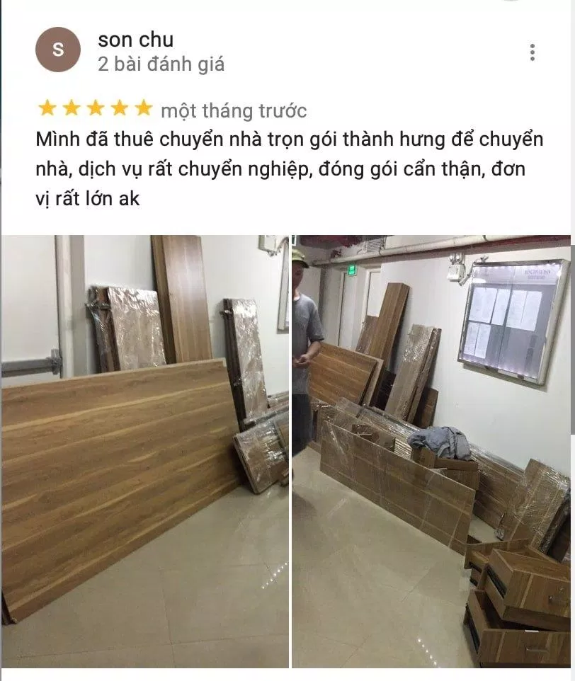 Review Chuyển nhà trọn gói Thành Hưng (Ảnh BlogAnChoi)