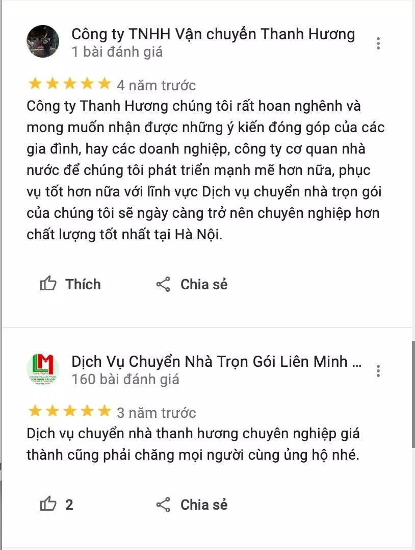 Review Công ty TNHH Vận chuyển Thanh Hương (Ảnh BlogAnChoi)