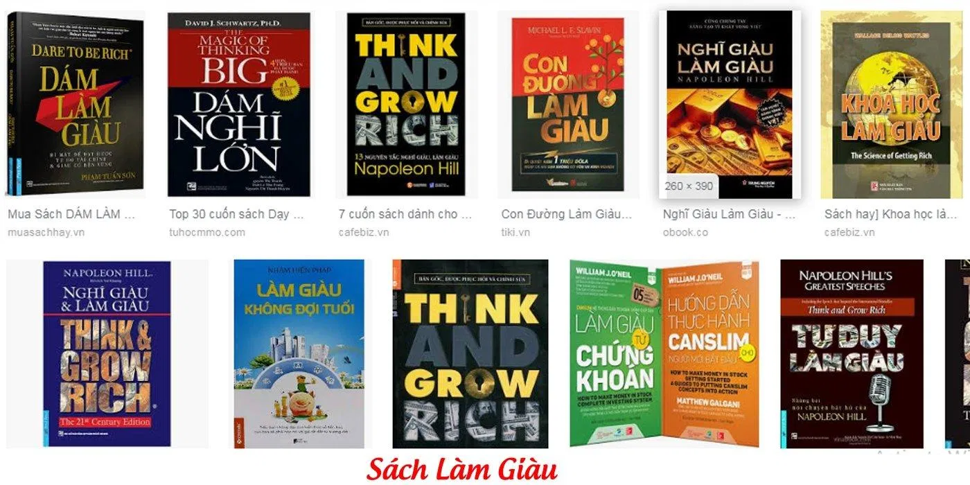 Có chắc đọc hết những cuốn này chúng ta sẽ biết cách làm giàu không nhỉ? (Ảnh: Internet). Có chắc đọc hết những cuốn này chúng ta sẽ biết cách làm giàu không nhỉ? (Ảnh: Internet).