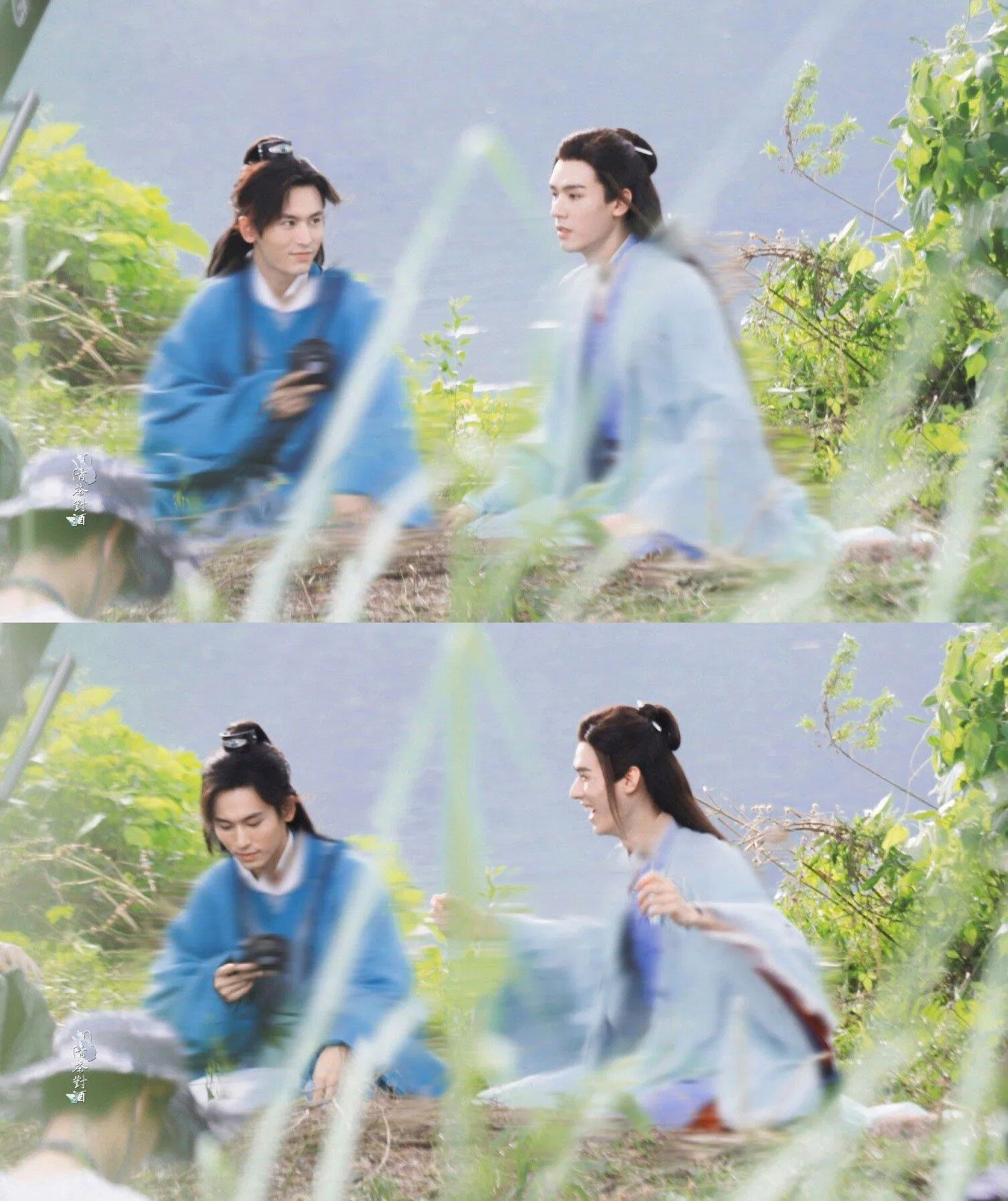 Đi đóng phim mà cứ như đi picnic vậy 2 anh. (Ảnh: Internet)