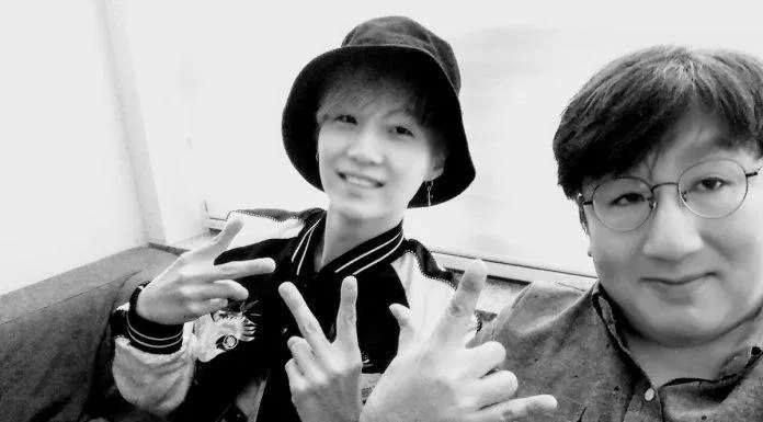 BTS Suga và Bang Si Huyk (Ảnh: Twitter)