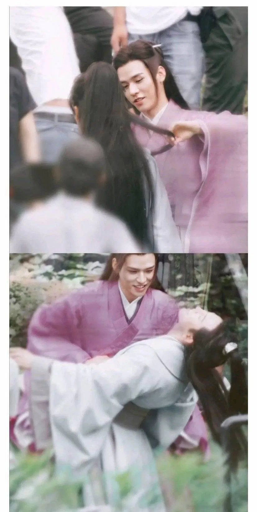 Cảnh hậu trường của Thiên Nhai Khách khiến fangirl bấn loạn. (Ảnh: Internet)