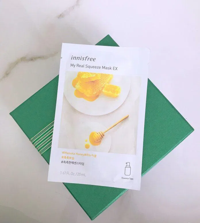Mặt nạ Innisfree My Real Squeeze Mask Manuka Honey giàu chiết xuất thực vật để nuôi dưỡng làn da (Nguồn: Internet).