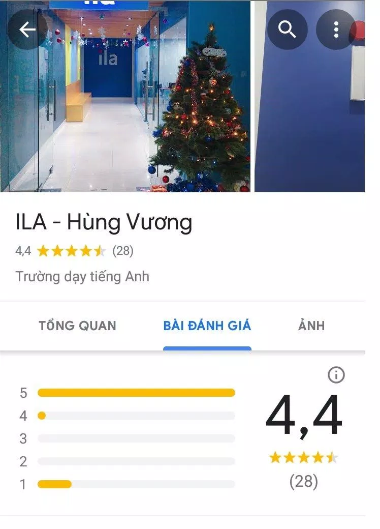 Điểm đánh giá trên Google (ảnh: BlogAnChoi)