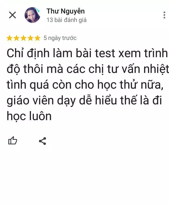 Đánh giá của học viên về trung tâm Anh ngữ MS HOA TOEIC (ảnh: BlogAnChoi) Đánh giá của học viên về trung tâm Anh ngữ MS HOA TOEIC (ảnh: BlogAnChoi)