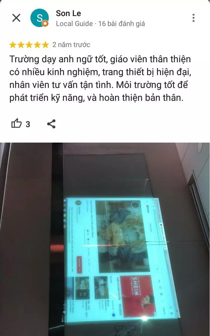 Đánh giá của các học viên về trung tâm Anh ngữ Hội Việt Mỹ VUS (ảnh: BlogAnChoi)