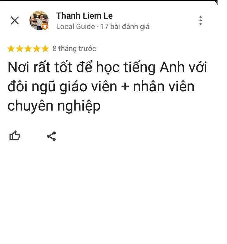 Đánh giá của các học viên về trung tâm Anh ngữ Hội Việt Mỹ VUS (ảnh: BlogAnChoi)