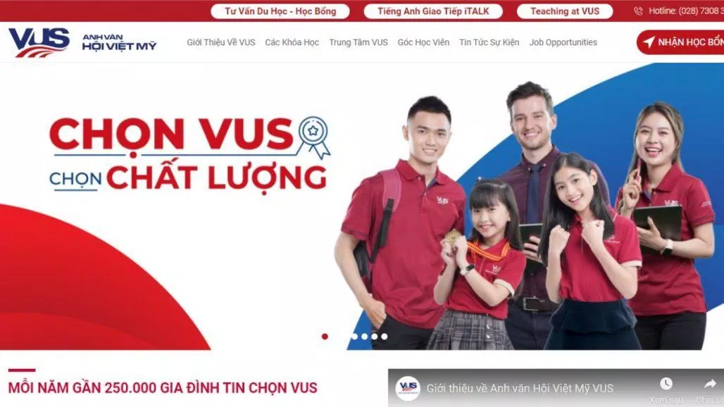 Trung tâm Anh ngữ Hội Việt Mỹ VUS (ảnh: internet)
