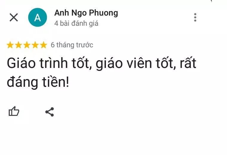 Đánh giá của học viên về trung tâm Anh ngữ ACET (ảnh: BlogAnChoi) Đánh giá của học viên về trung tâm Anh ngữ ACET (ảnh: BlogAnChoi)