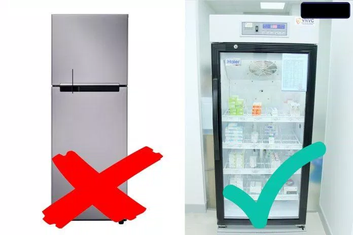 Các loại vaccine cần được bảo quản trong tủ chuyên dụng ở nhiệt độ thấp (Ảnh: Internet). Các loại vaccine cần được bảo quản trong tủ chuyên dụng ở nhiệt độ thấp (Ảnh: Internet).