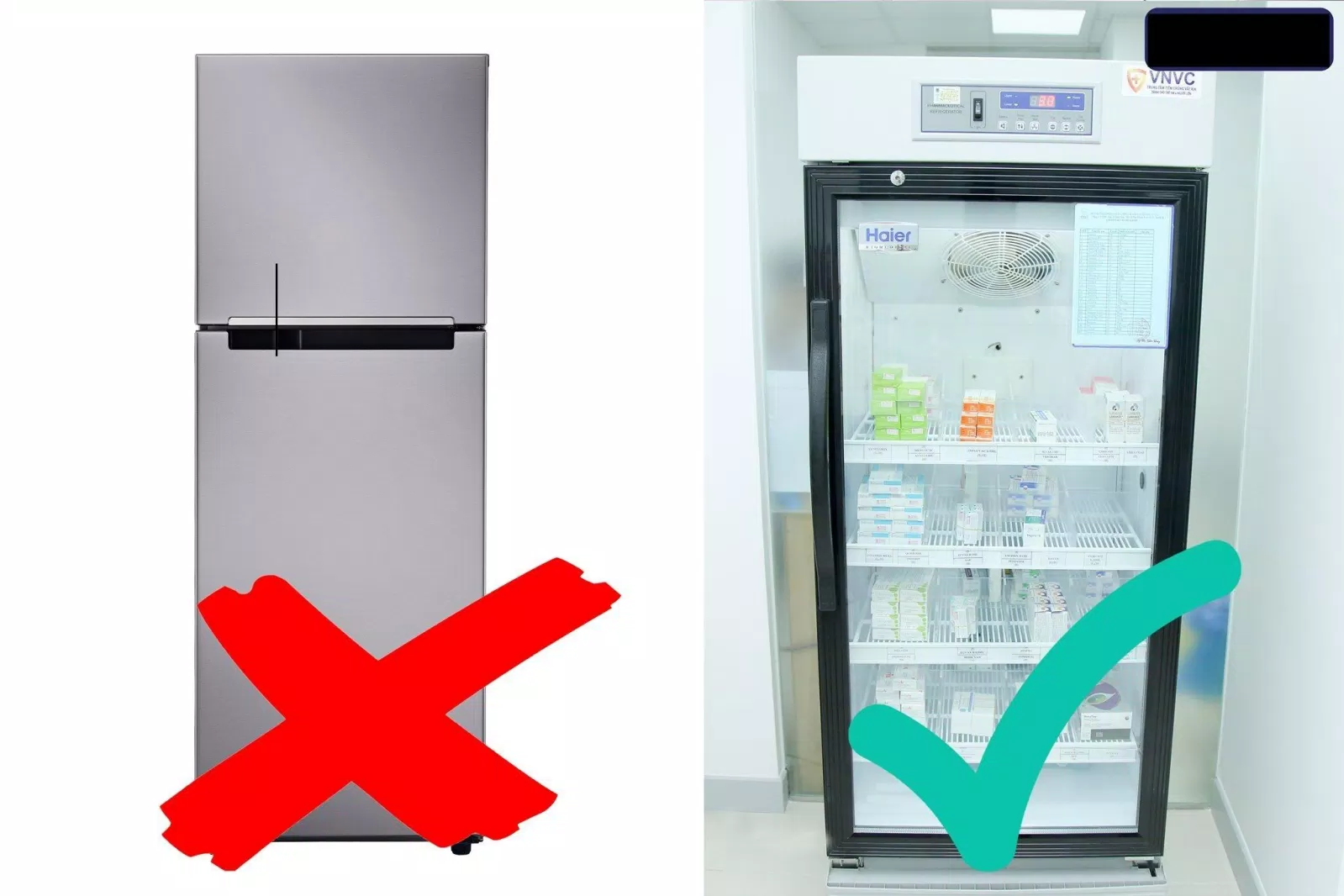 Các loại vaccine cần được bảo quản trong tủ chuyên dụng ở nhiệt độ thấp (Ảnh: Internet). Các loại vaccine cần được bảo quản trong tủ chuyên dụng ở nhiệt độ thấp (Ảnh: Internet).