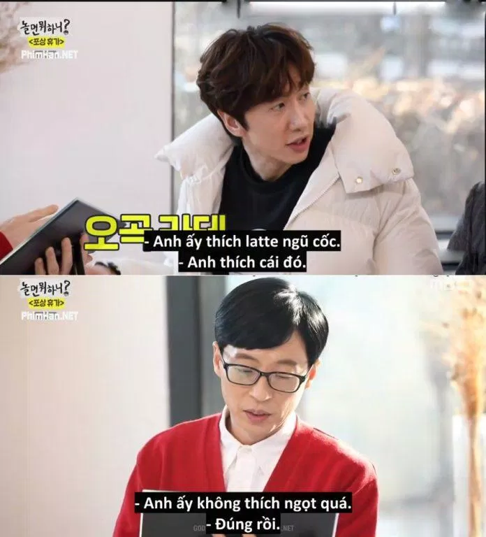 Kwang Soo còn hiểu rõ về đồ ăn thức uống của Yoo Jae Suk . (Ảnh : Internet). Kwang Soo còn hiểu rõ về đồ ăn thức uống của Yoo Jae Suk . (Ảnh : Internet).