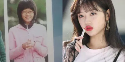 YooA (Oh My Girl) với cặp kính dễ thương cùng nụ cười e thẹn trong ảnh tốt nghiệp và bây giờ. (Nguồn: Internet)