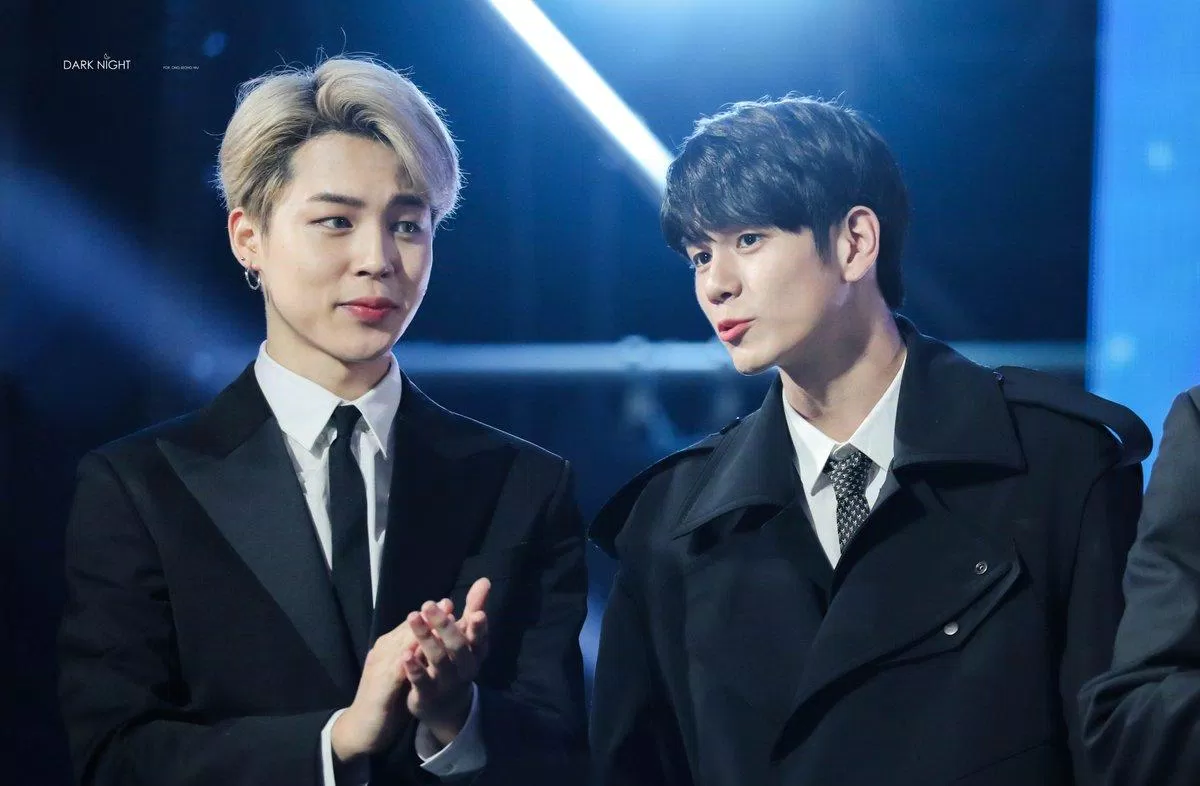 BTS Jimin và cựu thành viên Wanna One Ong Seung Woo (Ảnh: Internet)