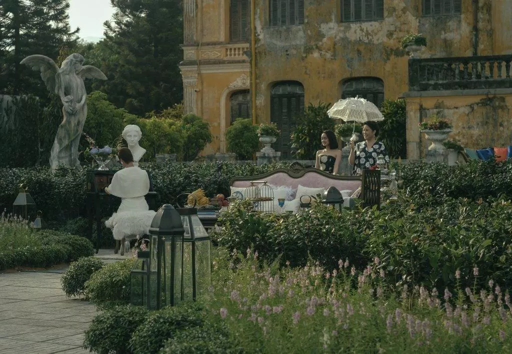 Khu vườn bạch trà rộng khoảng 500 mét vuông ở phía sân sau cung An Định. (Ảnh: Internet).