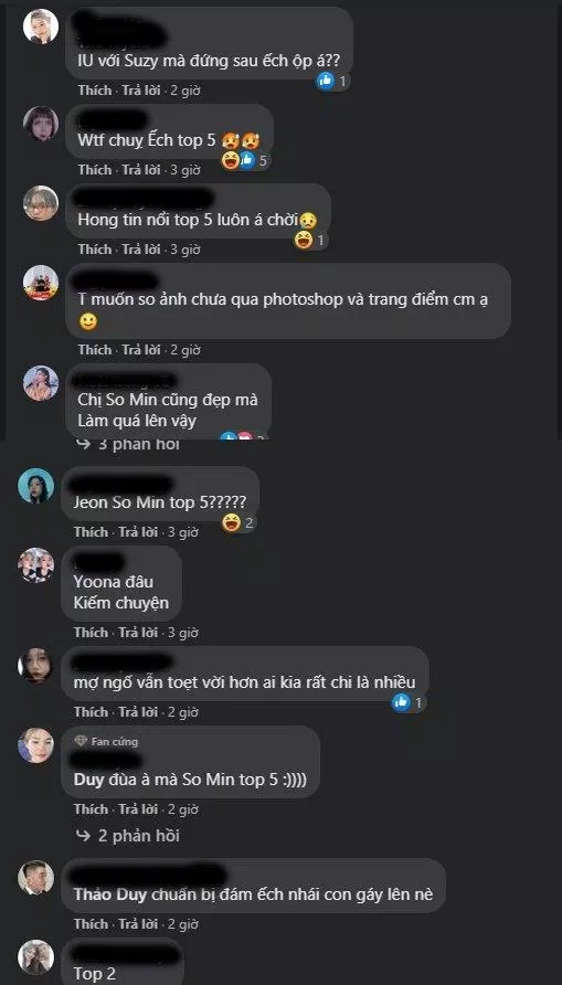 Một số bình luận từ cộng đồng mạng . ( Ảnh : Facebook ). Một số bình luận từ cộng đồng mạng . ( Ảnh : Facebook ).