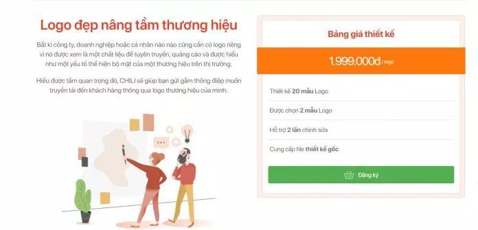 Bảng giá thiết kế logo (Ảnh BlogAnChoi)