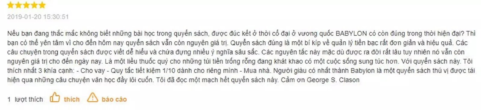 Đánh giá của độc giả về cuốn sách (Ảnh: BlogAnChoi)