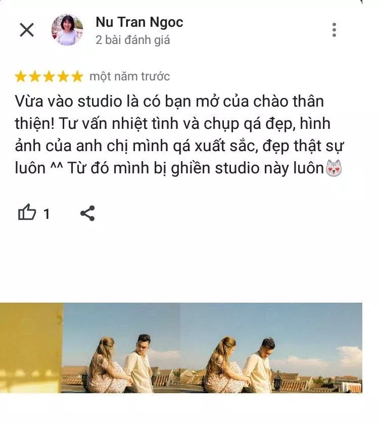 Đánh giá của khách hàng về September Studio (ảnh: BlogAnChoi)