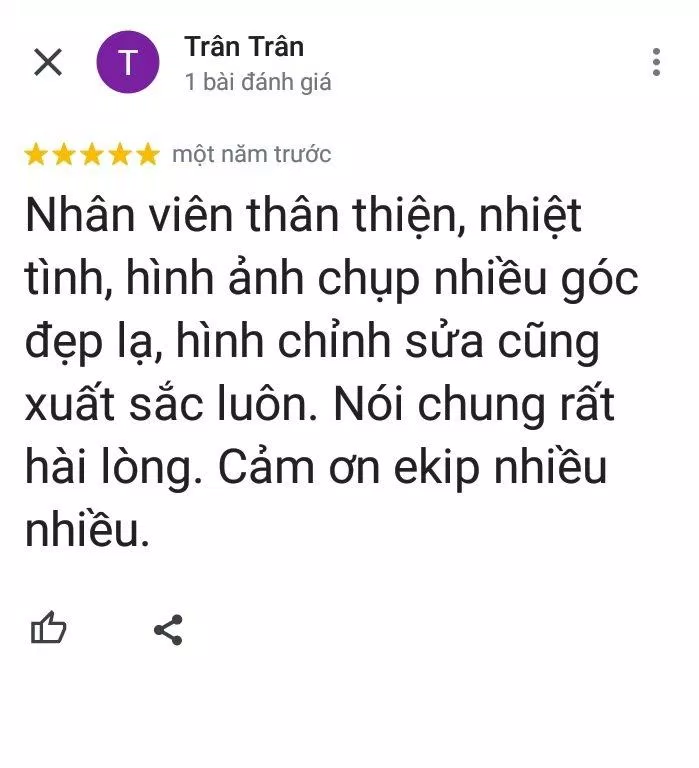 Đánh giá của khách hàng về Onelike Studio (ảnh: BlogAnChoi) Đánh giá của khách hàng về Onelike Studio (ảnh: BlogAnChoi)