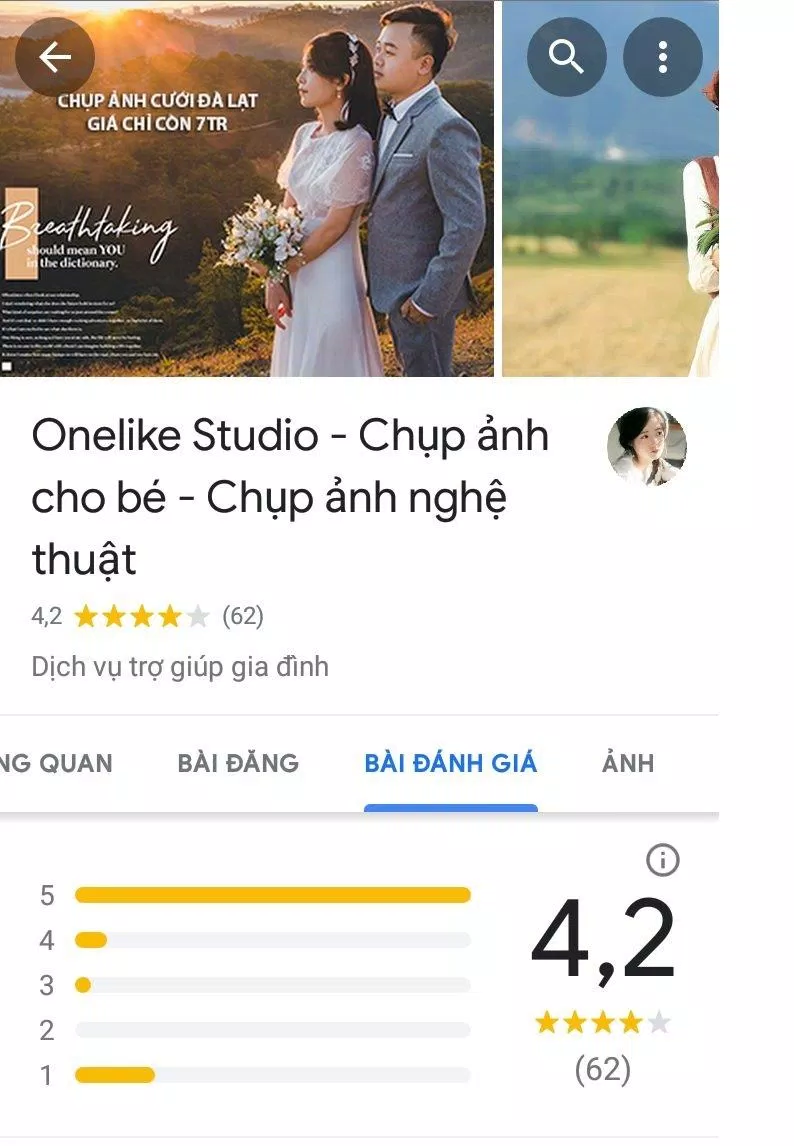 Đánh giá trên Google (ảnh: BlogAnChoi)