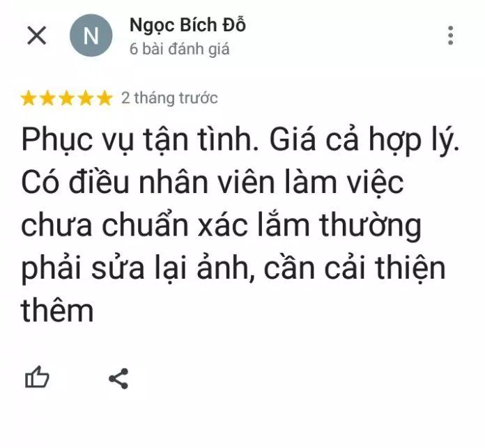 Đánh giá của khách hàng về Ngọc Huy Pro Studio (ảnh: BlogAnChoi) Đánh giá của khách hàng về Ngọc Huy Pro Studio (ảnh: BlogAnChoi)