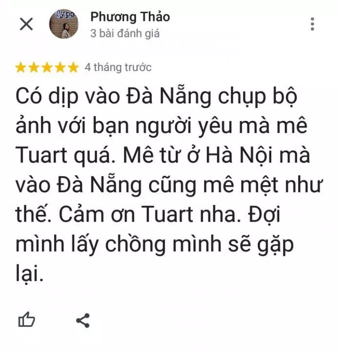 Đánh giá của khách hàng về TuArt Wedding (ảnh: BlogAnChoi) Đánh giá của khách hàng về TuArt Wedding (ảnh: BlogAnChoi)