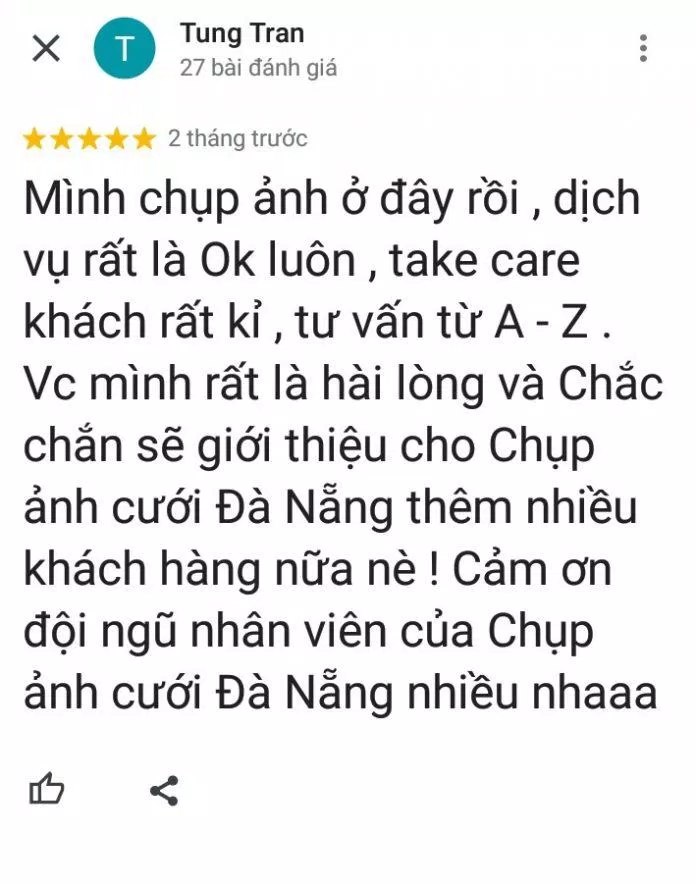 Đánh giá của khách hàng về T Wedding (ảnh: BlogAnChoi) Đánh giá của khách hàng về T Wedding (ảnh: BlogAnChoi)