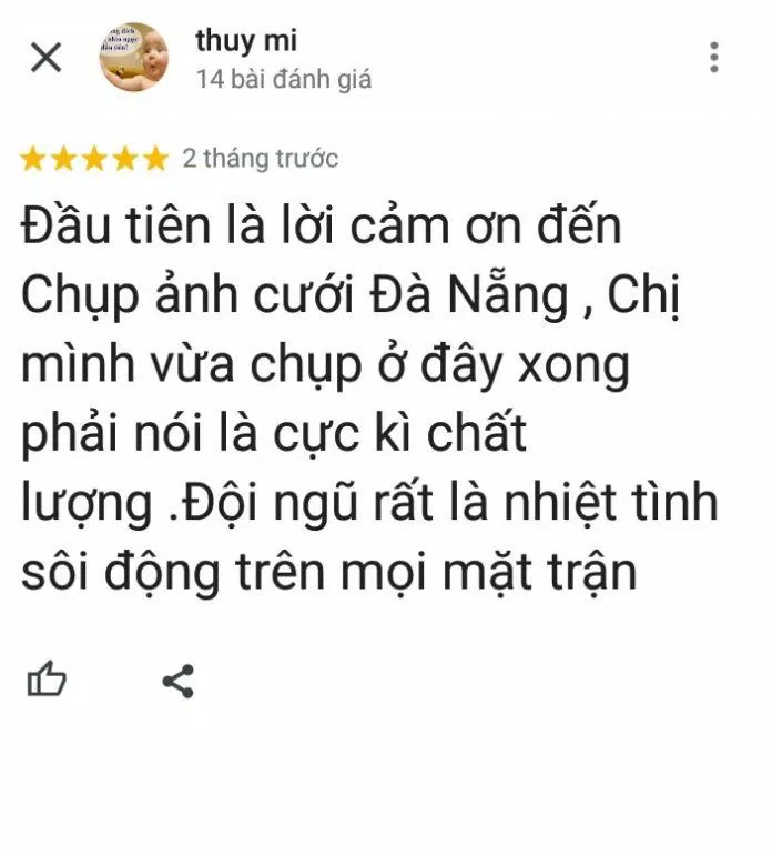 Đánh giá của khách hàng về T Wedding (ảnh: BlogAnChoi) Đánh giá của khách hàng về T Wedding (ảnh: BlogAnChoi)