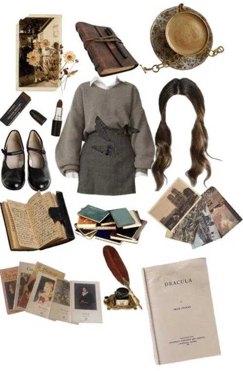 Tất tần tật về Dark Academic - phong cách thời trang “đen tối” mang âm hưởng quý tộc Châu u của những thập niên trước áo sơ mi cổ điển Bàn trang điểm phong cách cổ điển blazer boots cao gót cổ điển chân váy vintage châu Âu cổ điển Dark Academic giày Mary Jane Gothic kẻ ca rô Loafer Nghệ thuật thời kì Phục Hưng phong cách thời trang quần ống đứng quý tộc vintage