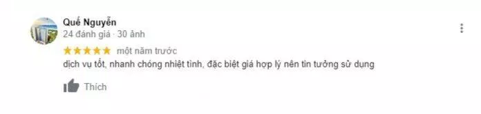 Đánh giá của khách hàng về Công ty TNHH vận tải & dịch vụ Thuận Hiền. (Nguồn: BlogAnChoi)