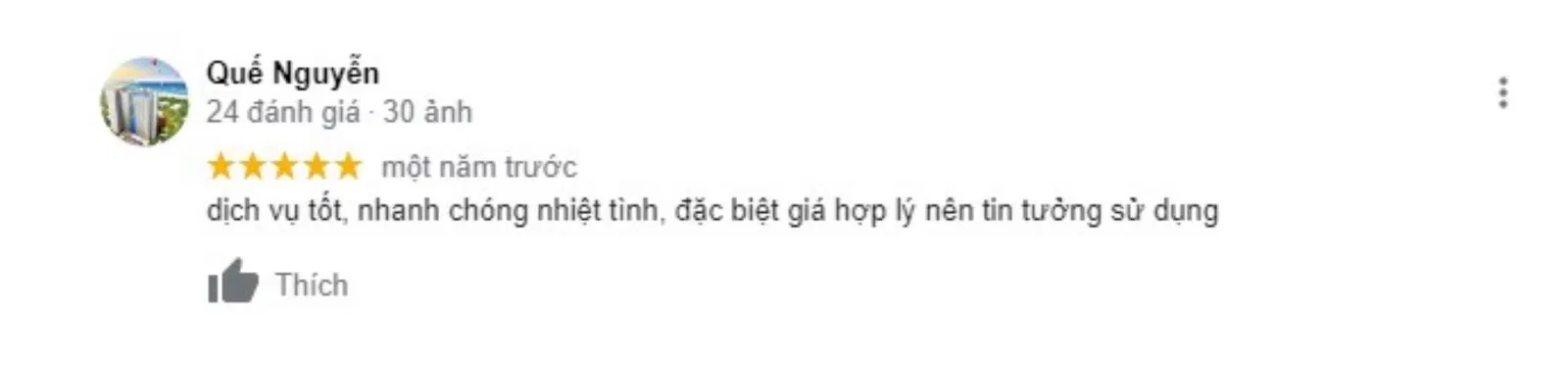 Đánh giá của khách hàng về Công ty TNHH vận tải & dịch vụ Thuận Hiền. (Nguồn: BlogAnChoi)
